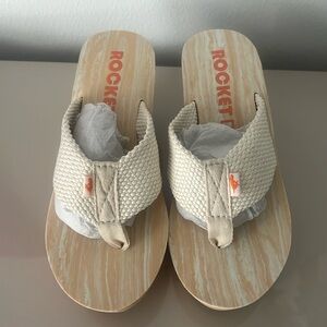 Ladies Rocket Dog Diver Cream Wedge